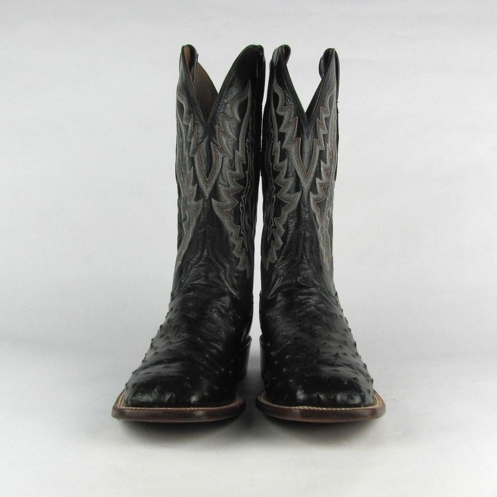 New LUCCHESE Ostrich Classic Garrett Boots 12 D - Picture 5 of 8
